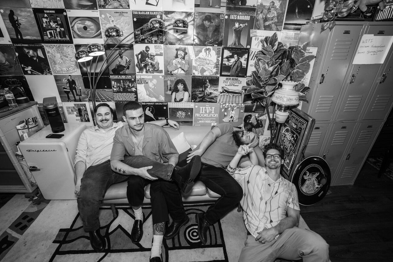The Band Joe hanging out before a show
